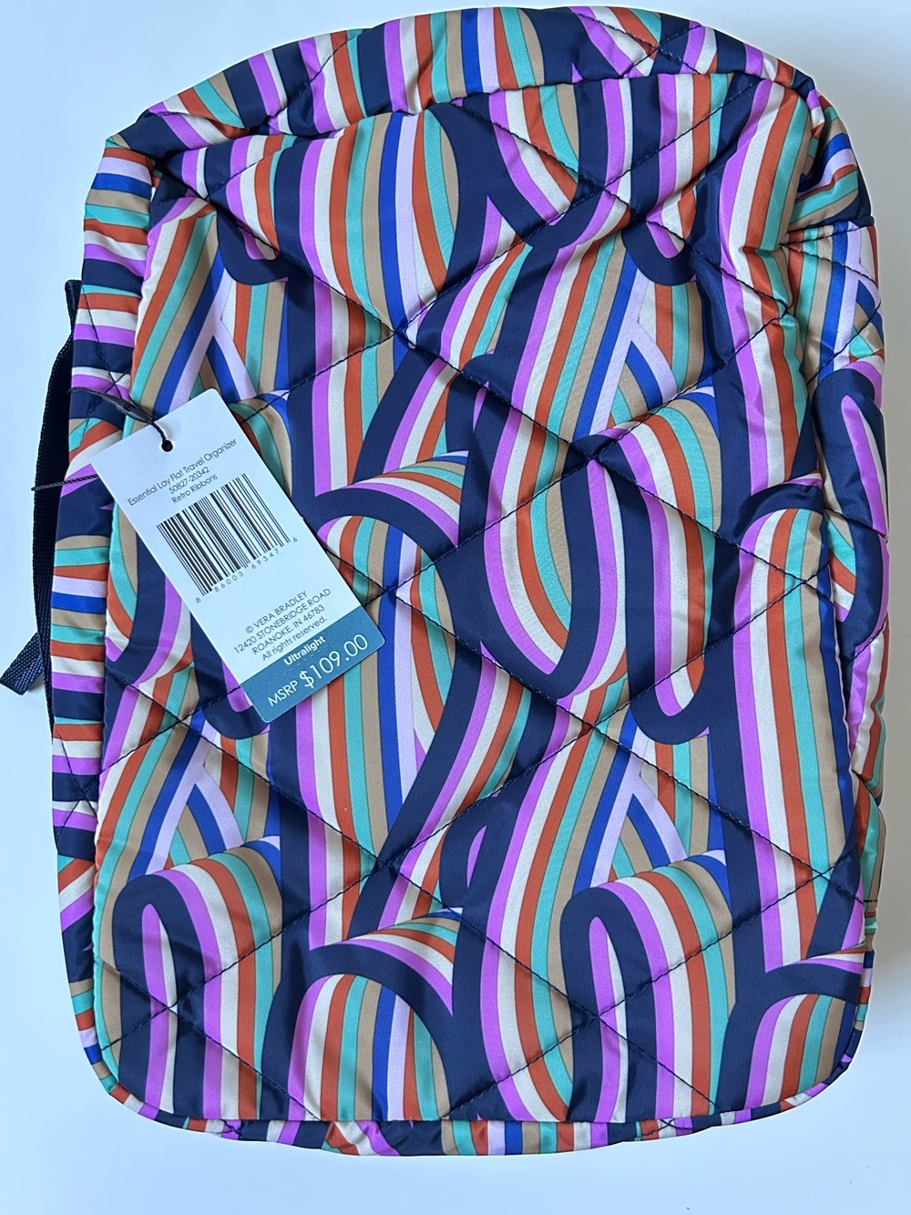 Vera Bradley Essential Lay Flat Travel Organizer in Retro Ribbons